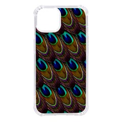 Peacock-feathers-bird-plumage Iphone 14 Tpu Uv Print Case by Ravend