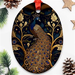 Peacock Plumage Bird Decorative Pattern Graceful Ornament (oval)