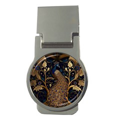 Peacock Plumage Bird Decorative Pattern Graceful Money Clips (round)  by Ravend