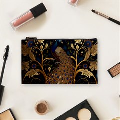 Peacock Plumage Bird Decorative Pattern Graceful Cosmetic Bag (small) by Ravend