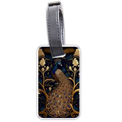 Peacock Plumage Bird Decorative Pattern Graceful Luggage Tag (one Side) by Ravend