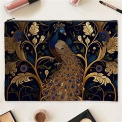 Peacock Plumage Bird Decorative Pattern Graceful Cosmetic Bag (xxxl) by Ravend