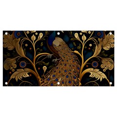 Peacock Plumage Bird Decorative Pattern Graceful Banner And Sign 4  X 2  by Ravend