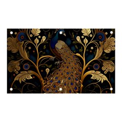 Peacock Plumage Bird Decorative Pattern Graceful Banner And Sign 5  X 3  by Ravend