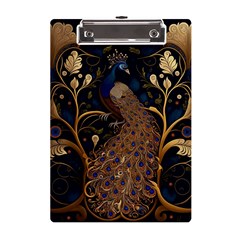 Peacock Plumage Bird Decorative Pattern Graceful A5 Acrylic Clipboard by Ravend