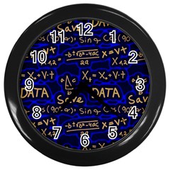 Art Pattern Design Background Graphic Wall Clock (black) by Ravend