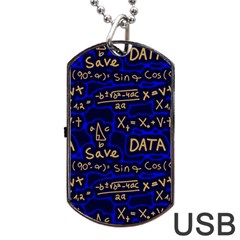 Art Pattern Design Background Graphic Dog Tag Usb Flash (two Sides) by Ravend