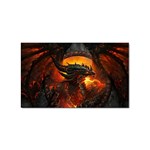 Dragon Art Fire Digital Fantasy Sticker Rectangular (10 pack) Front