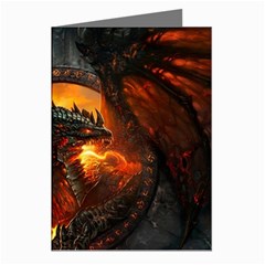 Dragon Art Fire Digital Fantasy Greeting Cards (pkg Of 8)