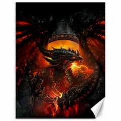 Dragon Art Fire Digital Fantasy Canvas 12  X 16 