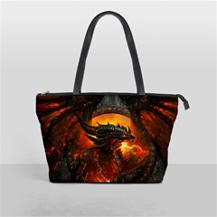 Dragon Art Fire Digital Fantasy Classic Shoulder Handbag by Celenk