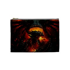 Dragon Art Fire Digital Fantasy Cosmetic Bag (medium) by Celenk