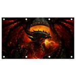 Dragon Art Fire Digital Fantasy Banner and Sign 7  x 4  Front