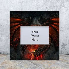 Dragon Art Fire Digital Fantasy White Box Photo Frame 4  X 6  by Celenk