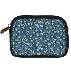 Lotus Bloom In The Calm Sea Of Beautiful Waterlilies Digital Camera Leather Case by pepitasart