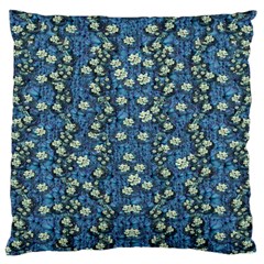 Lotus Bloom In The Calm Sea Of Beautiful Waterlilies Large Cushion Case (two Sides) by pepitasart