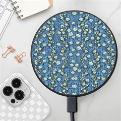 Lotus Bloom In The Calm Sea Of Beautiful Waterlilies Wireless Fast Charger(black) by pepitasart