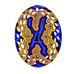 Newart2 Oval Filigree Ornament (two Sides)