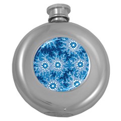 Waterhole Dreaming 90 Hogarth Arts Round Hip Flask (5 Oz) by hogartharts