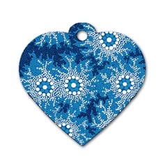 Waterhole Dreaming 90 Hogarth Arts Dog Tag Heart (two Sides) by hogartharts