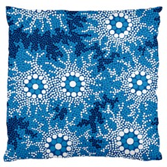 Waterhole Dreaming 90 Hogarth Arts Large Cushion Case (one Side) by hogartharts