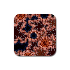 Pathways New Hogarth Arts Rubber Square Coaster (4 Pack) by hogartharts