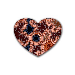 Pathways New Hogarth Arts Rubber Coaster (heart) by hogartharts