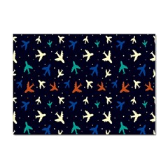 Blue Background Cute Airplanes Sticker A4 (100 Pack) by ConteMonfrey