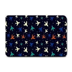 Blue Background Cute Airplanes Small Doormat by ConteMonfrey