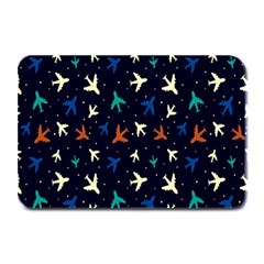 Blue Background Cute Airplanes Plate Mats by ConteMonfrey