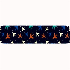 Blue Background Cute Airplanes Large Bar Mat by ConteMonfrey