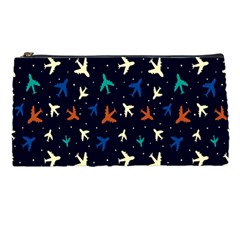 Blue Background Cute Airplanes Pencil Case