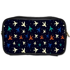 Blue Background Cute Airplanes Toiletries Bag (two Sides) by ConteMonfrey