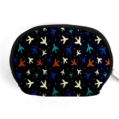 Blue Background Cute Airplanes Accessory Pouch (medium) by ConteMonfrey