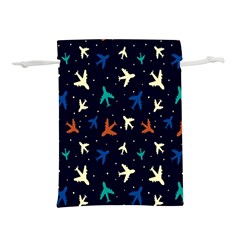 Blue Background Cute Airplanes Lightweight Drawstring Pouch (s) by ConteMonfrey