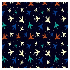 Blue Background Cute Airplanes Lightweight Scarf  by ConteMonfrey