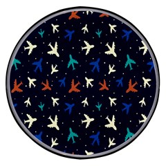 Blue Background Cute Airplanes Wireless Fast Charger(black) by ConteMonfrey