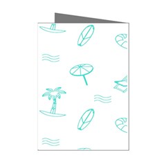 Summer Beach Seamless Pattern Mini Greeting Cards (pkg Of 8) by ConteMonfrey