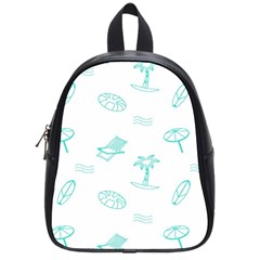 Summer Beach Seamless Pattern School Bag (small) by ConteMonfrey