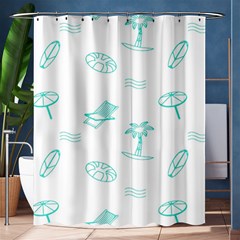 Summer Beach Seamless Pattern Shower Curtain 60  X 72  (medium)  by ConteMonfrey