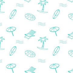 Summer Beach Seamless Pattern Play Mat (square) by ConteMonfrey