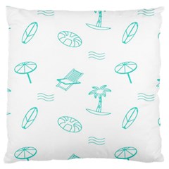 Summer Beach Seamless Pattern Large Cushion Case (one Side) by ConteMonfrey