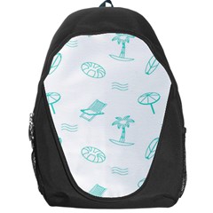 Summer Beach Seamless Pattern Backpack Bag by ConteMonfrey