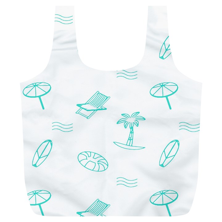 Summer Beach Seamless Pattern Full Print Recycle Bag (XL)