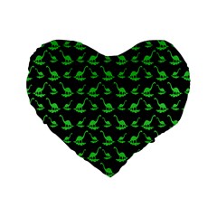 Our Dino Friends Standard 16  Premium Flano Heart Shape Cushions by ConteMonfrey