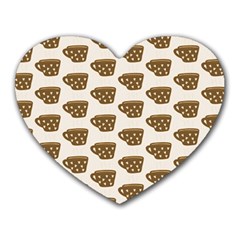 Cozy Coffee Cup Heart Mousepad by ConteMonfrey