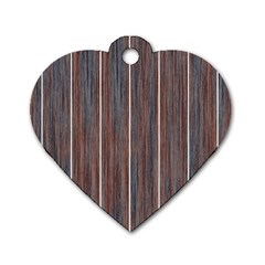 Dark Digital Wood Like Dog Tag Heart (one Side) by ConteMonfrey