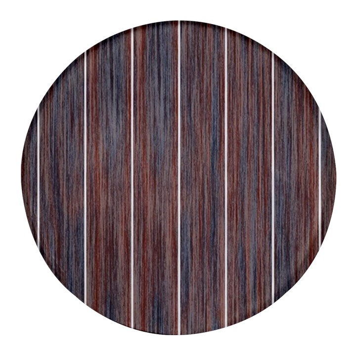 Dark digital Wood like Round Glass Fridge Magnet (4 pack)