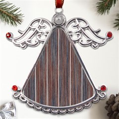 Dark Digital Wood Like Metal Angel With Crystal Ornament