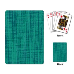 Painted Green Digital Wood Playing Cards Single Design (rectangle)